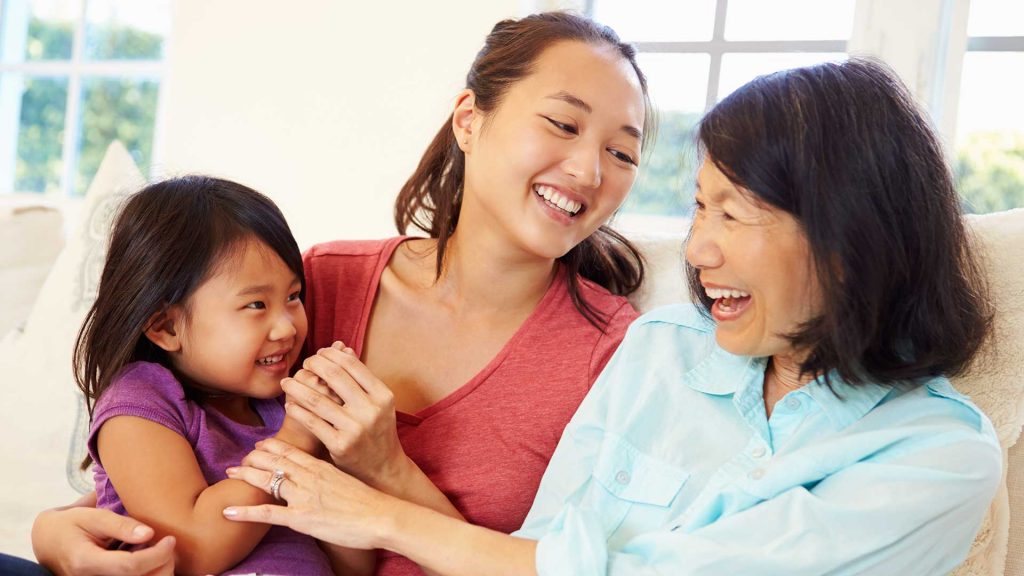 Family visiting memory care facility